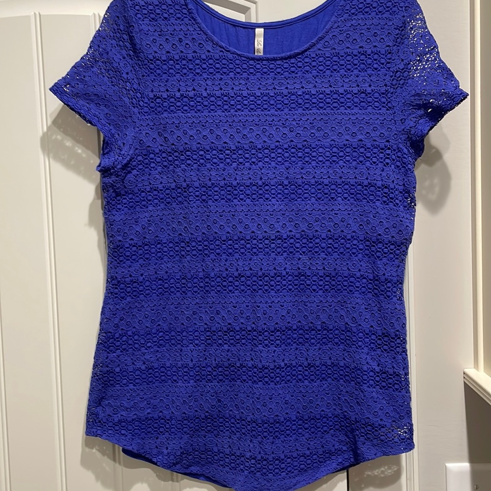 Rich royal blue lacy top